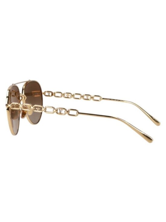 Louis Vuitton Sunglasses My LV Chain Pilot Metal Frame Double Bridge